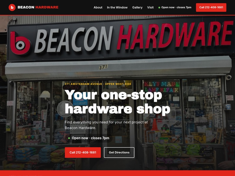 Screenshot of the Beacon Hardware redesign