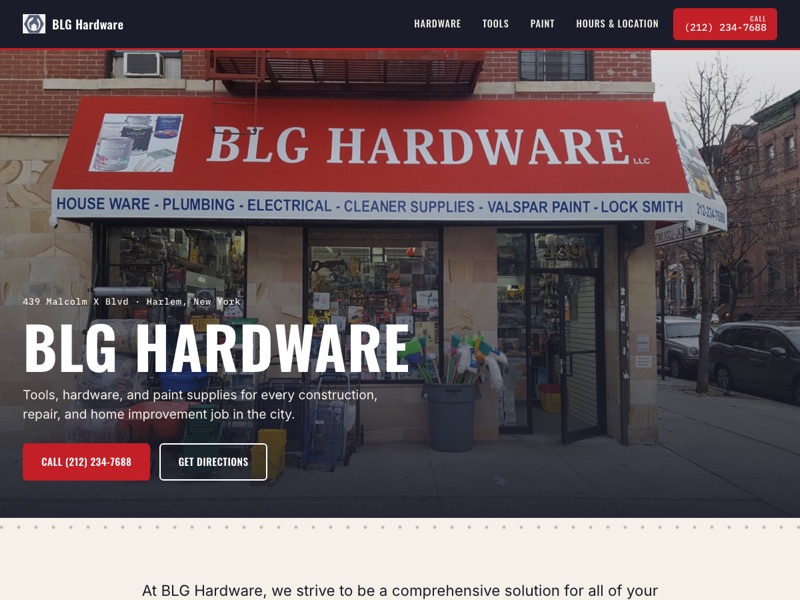 Screenshot of the BLG Hardware redesign