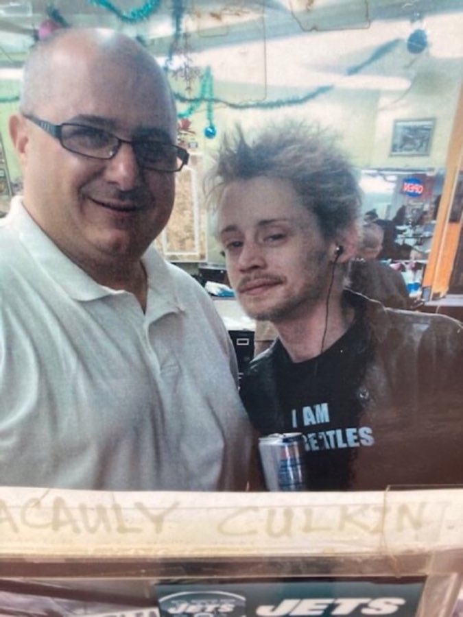 Photo from the shop wall of a customer identified as Macaulay Culkin