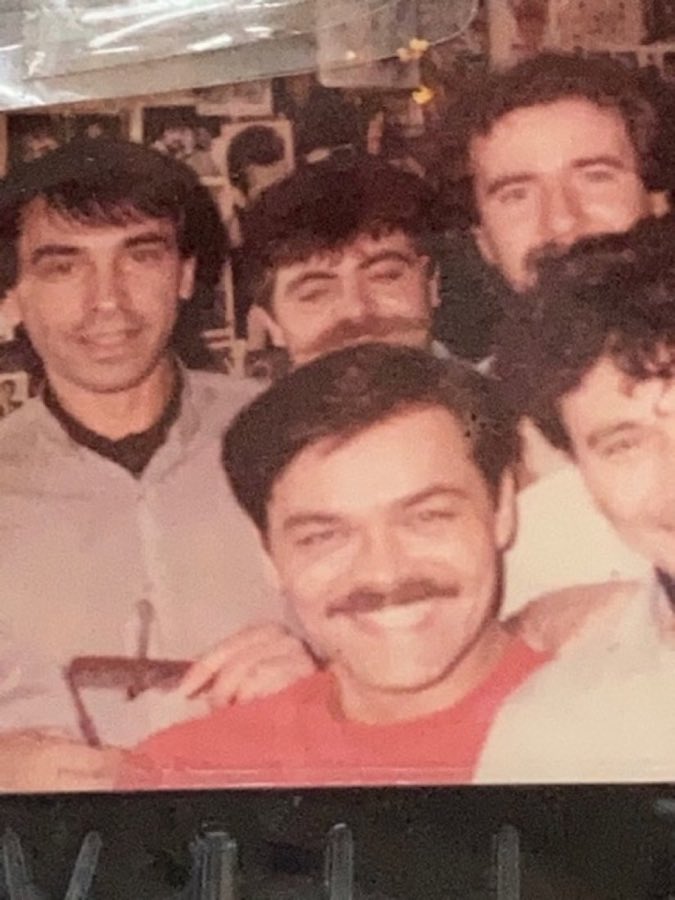 Photo from the shop wall of the group The Village People