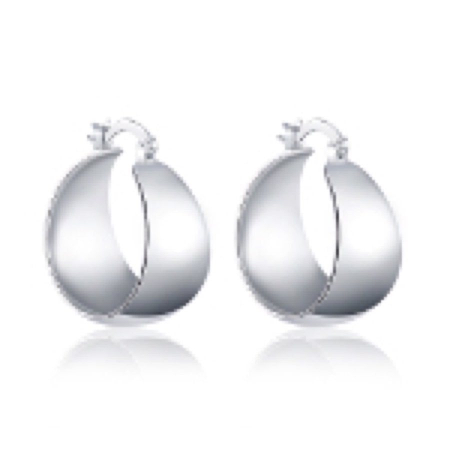 A pair of polished dome earrings, one of the categories DRS NY repairs